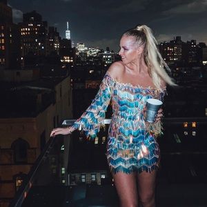 Multicolour mermaid dress - us 6